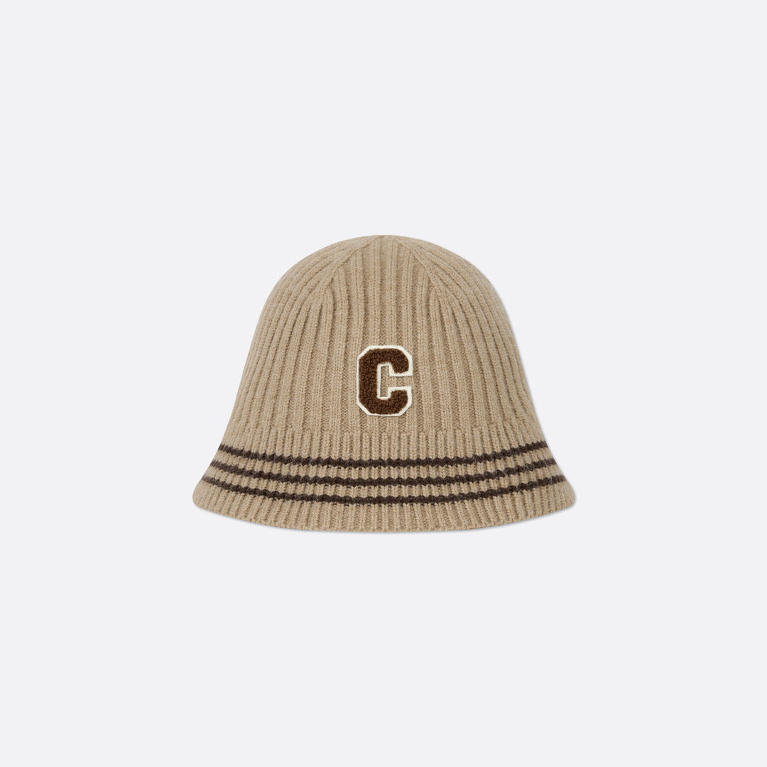 "C" Knit Bucket Hat