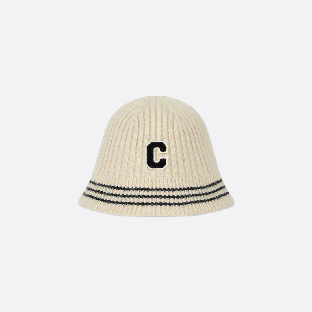 "C" Knit Bucket Hat